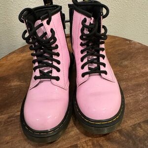 Almost new Doc Martens pink boots patent leather